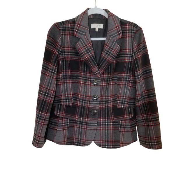 Talbots Jackets & Blazers - Talbots Petites Women’s Plaid Three Button Lined Blazer. Size 10P